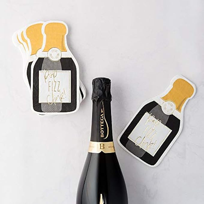 CUTE SPECIAL OCCASION PAPER PARTY NAPKINCHAMPAGNE BOTTLESET OF 40 - Image 5